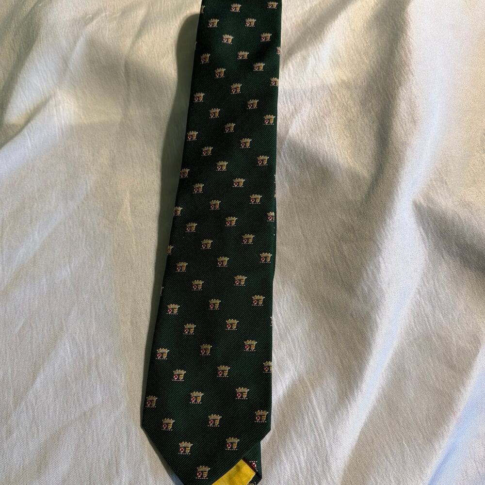 Vintage Green Brooks Brothers Crest Necktie